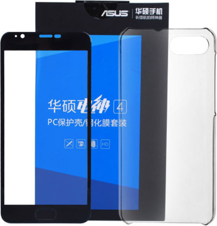Asus 360 Full Cover Silicone / Plastic Set with Glass Transparent (ASUS Zenfone 4 Max Plus (ZC550TL))