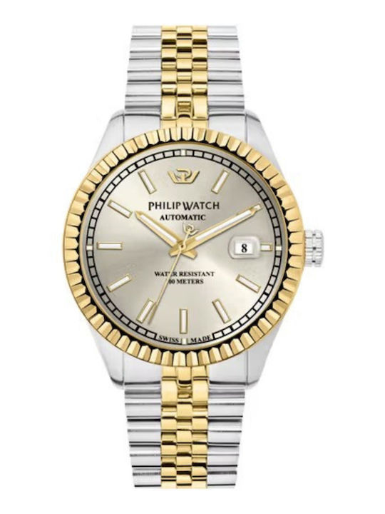 Philip Watch Men's Watch Automatic with Silver Metal Bracelet