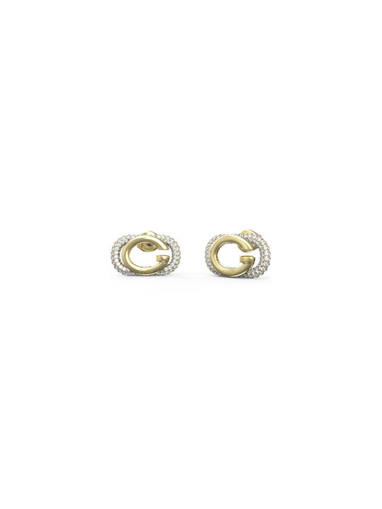 Guess Oh My G Earrings made of Steel Gold Plated with Stones