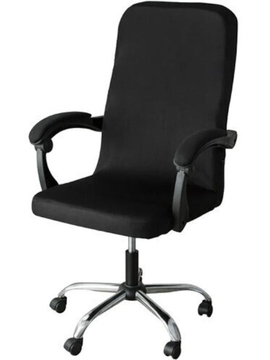 Office Chair with Fixed Arms Black Malatec