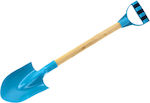 Sand Shovel Wooden Handle Pastel Blue 60cm