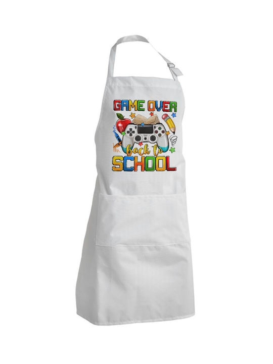 Koupakoupa Game Over Waterproof Apron White 40x22cm