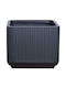 Marhome Planter Fiberglass Black 49x49x40cm.
