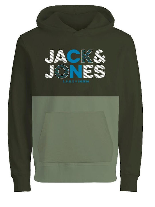 Kids Sweatshirt with Hood and Pockets Green
