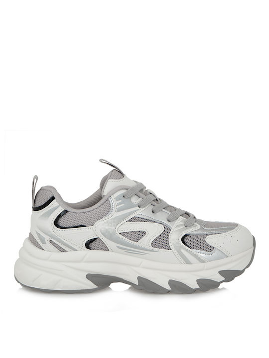 Renato Garini Damen Sneakers Off White / Ασημί / Grey