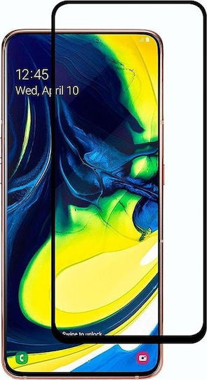 Vollflächig gehärtetes Glas Schwarz (Samsung Galaxy A80, Samsung Galaxy A90)