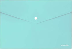 Transparent Folder PP Economix Button 24x33 Pastel Mint