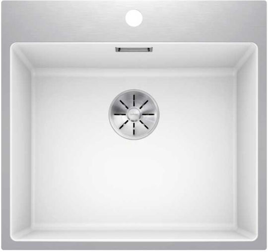 Blanco Subline 500-if/a Silgranit Ένθετος Νεροχύτης Inox Μ54.3xΠ51cm Γκρι