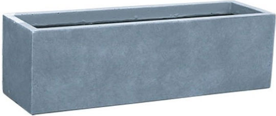 Marhome Keramik Blumenkasten Hellgrau 60x19x19cm