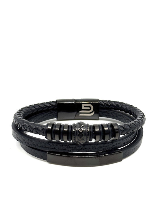 Legend Accessories Ανδρικό Βραχιόλι από Δέρμα 21cm