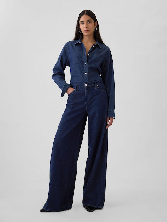 Γυναικείο Jean Παντελόνι σε Baggy Γραμμή Rinsed Indigo