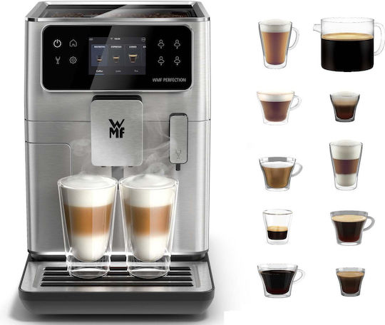 WMF Perfection 660 Automatische Espressomaschine 1550W Druckreiniger 15bar mit Mahlwerk Türkis CP813D