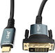 LinQ Cablu Video USB-C Masculin - DVI-D Gri 1.8m TPC-DV24