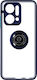 Case Honor X7a Dual Material Metal Ring Video Support Blue