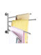 Single Wall-Mounted Bathroom Rail Silver