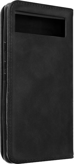 Wallet Folio Case Google Pixel 6a Card Holder Soft-touch Black