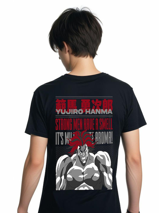 T-shirt Ujiro Baki Hanma Pop Culture Black