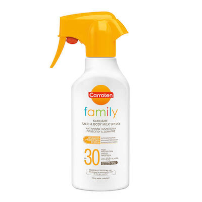 Carroten Family Waterproof Sunscreen Milk Face and Body SPF30 in Spray 300ml