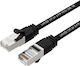 Lanview S/FTP Cat.6a (Gigabit) Καλώδιο Δικτύου Ethernet 10m Μαύρο