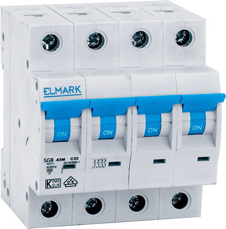 Elmark Automatic Circuit Breaker 32A Quadruple-pole 41432C