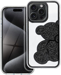 Teddybär-Hülle für iPhone 16 Plus Schwarz