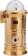 Wireless Bluetooth Speaker With Light Show Function Led Mx-6801 Gold