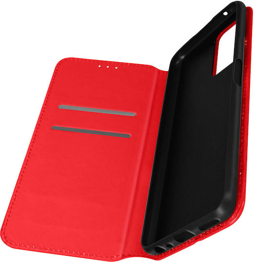 Hülle Oppo A76 Realme 9i Brieftaschenfunktion Video-Unterstützung Rot