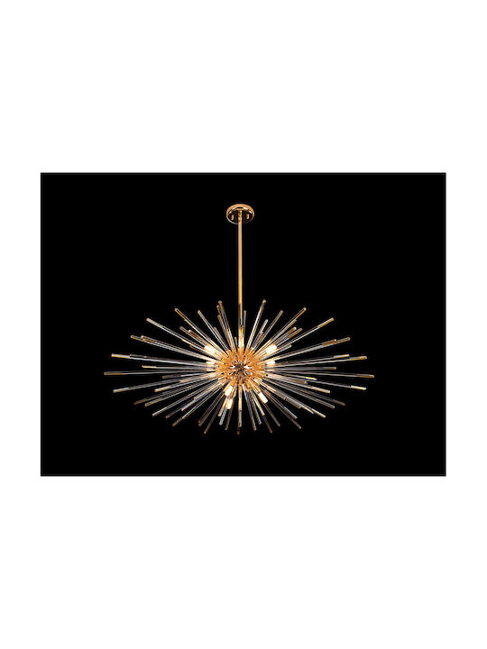 Adjustable Pendant Light Gold LED with Socket G9 100x42cm