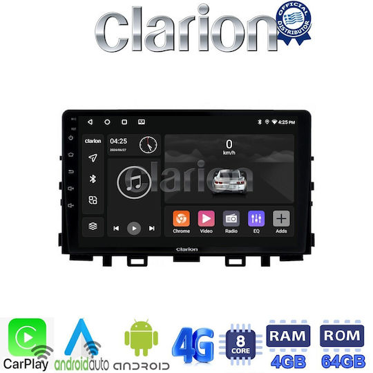 Clarion Auto-Audiosystem für Kia Rio / Stonic 2017> (Bluetooth/USB/WiFi/GPS/Apple-Carplay/Android-Auto) mit Touchscreen 9"