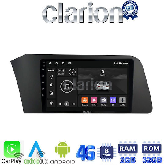 Clarion Ηχοσύστημα Αυτοκινήτου για Hyundai Elantra 2021 > (Bluetooth/USB/WiFi/GPS/Apple-Carplay/Android-Auto) με Οθόνη Αφής 9"