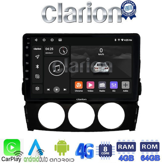 Clarion Car Audio System for Mazda MX-5 2005 > 2015 (Bluetooth/USB/WiFi/GPS/Apple-Carplay/Android-Auto) with Touch Screen 9"