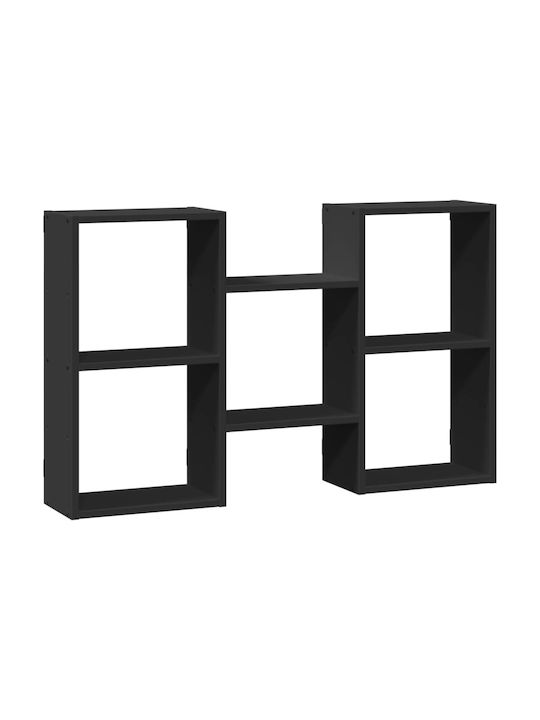 Shelf Wall Black Velvet-Black Metal 96x18x60cm