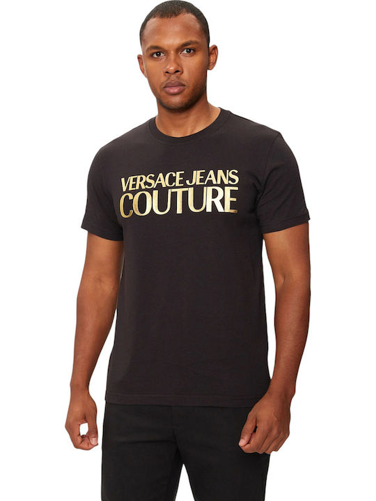T-shirt Μαύρο-χρυσό