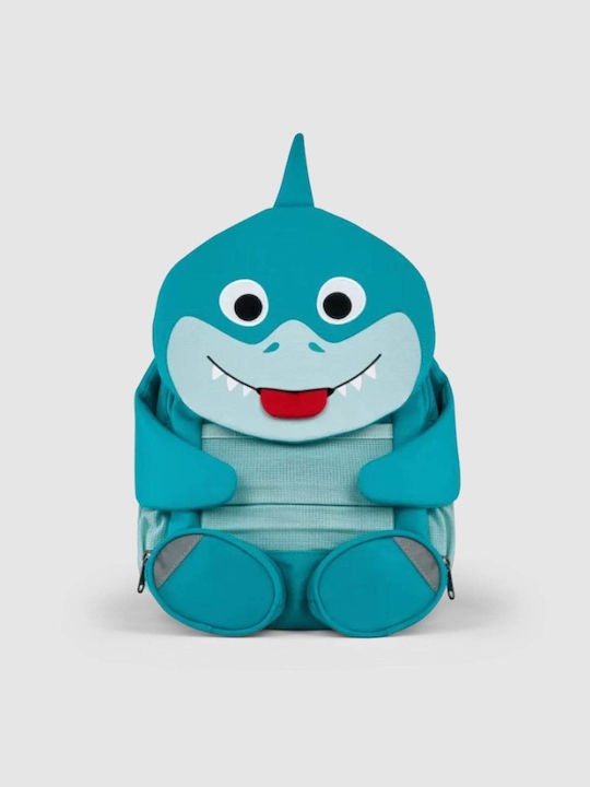 Affenzahn Hai Schulranzen Rucksack Kindergarten Hellblau mit Flaschenhalter 8Liter