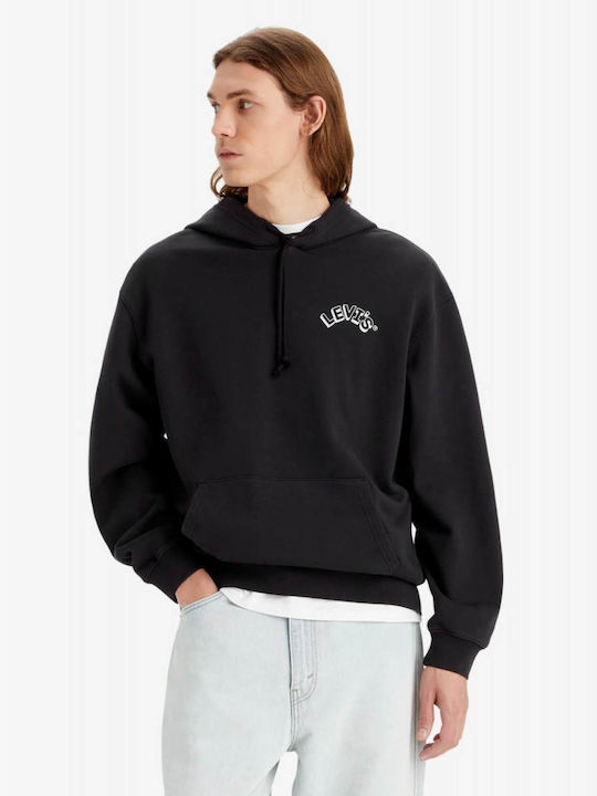 Levi's Graphic Φούτερ με Κουκούλα Μαύρο