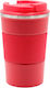 Keskor Glass Thermos Stainless Steel 380ml Red ...