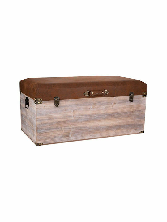 Alexandra House Living Wooden Decorative Trunk Brown 80x38x40cm