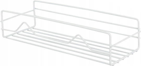 Montat pe perete Raft Baie Metal 27x11x6.5cm Albă