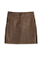 Philosophy Wear Leather Mini Skirt Bronze