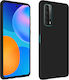 Back Cover Huawei P Smart 2021 Semi-rigid Soft Touch Compatible Qi Black