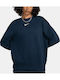 Long Women's Sweatshirt Navy Blue