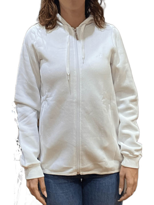 Μακριά Fleece Γυναικεία Ζακέτα Λευκό
