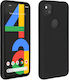 Google Pixel 4a Silicone Semi-rigid Case Soft Touch Matte Finish Black