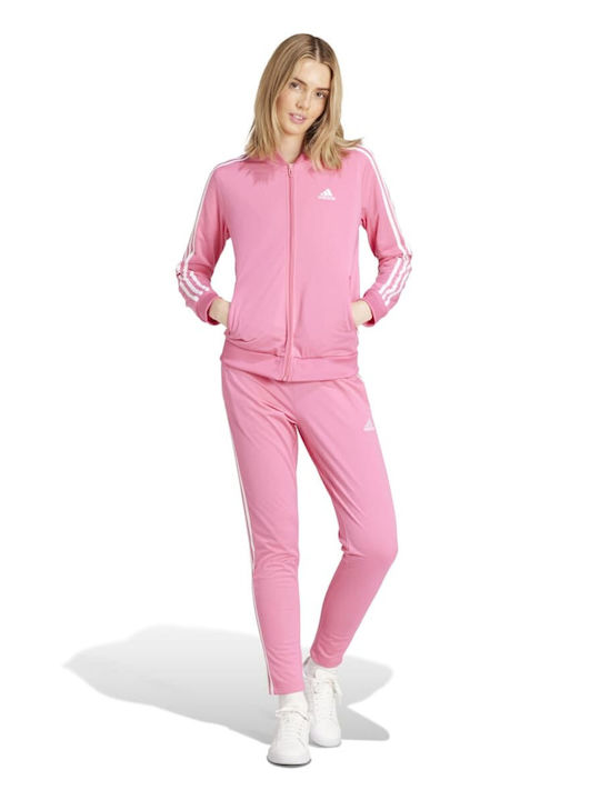 adidas Essentials 3-Stripes Trainingsanzug Pink