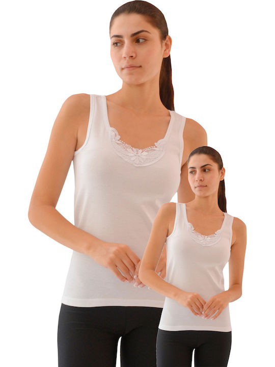 Onurel Ärmellose Baumwoll Damen T-Shirts Schwar...