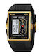 Skmei Analog/Digital Men's Watch 43mm Battery with Rubber Strap Black/Gold/White