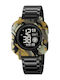 Skmei Digital Men's Watch 41.2mm Chronograph Battery with Metal Bracelet Army Green
