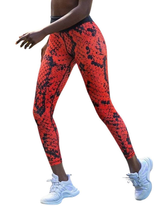 Lismina Women's Training Legging Push Up Red