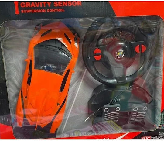 Zita Toys Τιμόνι Τηλεκατευθυνόμενο Αυτοκίνητο Πορτοκαλί