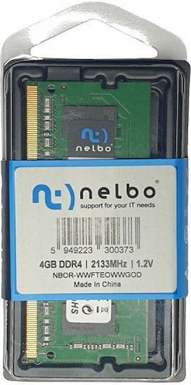 Nelbo 4GB DDR4 RAM cu Viteză 2133 pentru Laptop